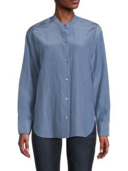 商品Vince | Bishop Collar Cupro Blend Shirt,商家Saks OFF 5TH,价格¥793图片