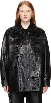 STAND STUDIO | Black Sabitha Faux-Leather Jacket商品图片,6.8折, 独家减免邮费