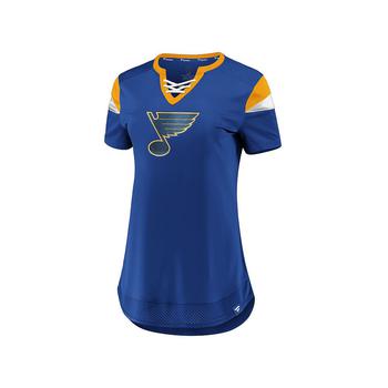 Majestic, Majestic | St. Louis Blues Women's Athena Lace Up Shirt商品图片 7.4折