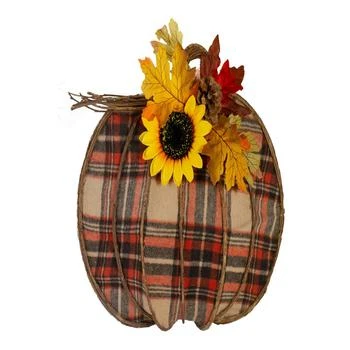 Northlight | 14" Orange and Brown Plaid Fall Harvest Pumpkin Wall Decor,商家Macy's,价格¥375