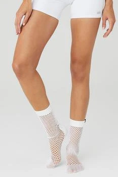 Alo | Women's Mesh Up Sock - White 