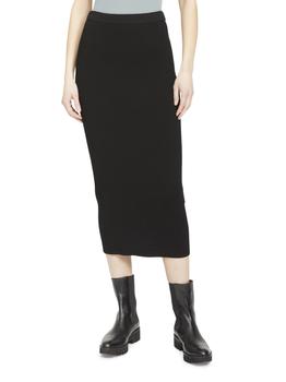 Theory怎么样, Theory | Compact Rib-Knit Straight Midi Skirt商品图片 4折×额外8折, 额外八折