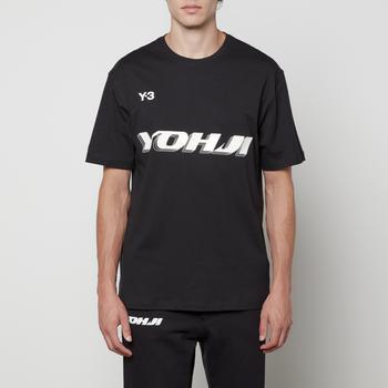 推荐Y-3 Graphic Logo Stretch Cotton-Jersey T-Shirt商品