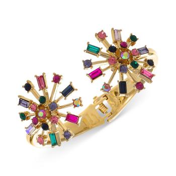 商品INC International | Gold-Tone Multicolor Crystal Starburst Cuff Bracelet, Created for Macy's,商家Macy's,价格¥126图片