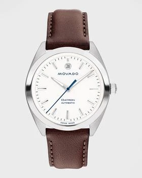 推荐Men's Datron Heritage Series Automatic Leather Watch, 40mm商品