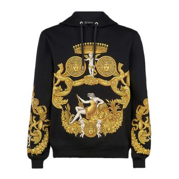 范思哲卫衣价格, Versace | VERSACE 范思哲 黑色男士秋冬连帽卫衣 A80469-A219529-A708商品图片 独家减免邮费