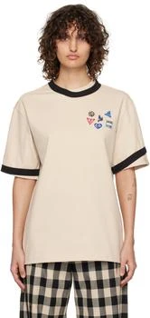 推荐Beige Appliqué T-Shirt商品