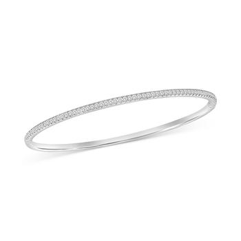 商品Diamond Skinny Bangle Bracelet (1/2 ct. t.w.) in 14k White Gold图片