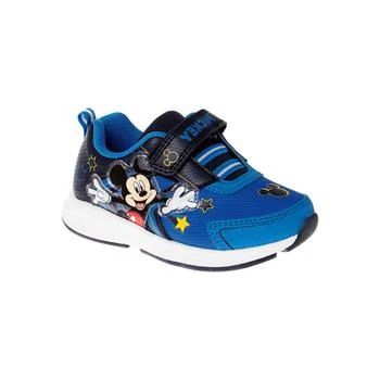 Disney | Little Boys Mickey Mouse Light Up Hook and Loop Strap Sneakers 