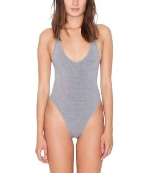 American Apparel | Halter Bodysuit In Heather Gray,商家Premium Outlets,价格¥278