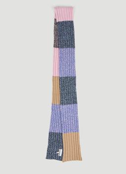 Ganni | Ribbed Thin Scarf in Blue商品图片,