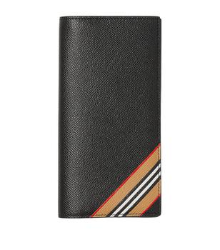巴宝莉男包真假, Burberry | Leather Icon Stripe Continental Wallet商品图片 
