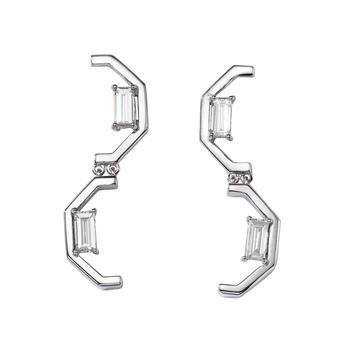 商品AME | Âme Angles 18K White Gold, Lab-Grown Diamond 0.96ct. tw. Double Drop Earrings,商家Premium Outlets,价格¥19161图片