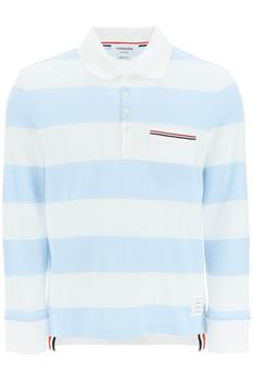 Thom Browne | Long Sleeve Rugby Stripe Polo Shirt商品图片,6.7折×额外9折, 额外九折