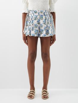 推荐Janeiro floral-print cotton-poplin shorts商品