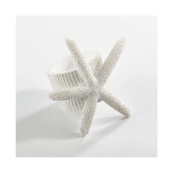 Saro Lifestyle | Neptune Collection Starfish Napkin Ring, Set of 4,商家Macy's,价格¥238