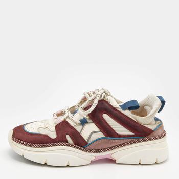 推荐Isabel Marant Multicolor Leather and Suede Kindsay Low Top Sneakers Size 38商品