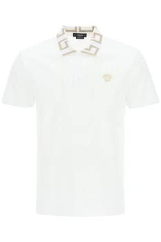 Versace | Versace taylor fit polo shirt with greca collar 6.6折