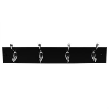 商品Home Basics | Home Basics 4 Double Hook Wall Mounted Hanging Rack, Black,商家Premium Outlets,价格¥136图片