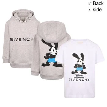 推荐Givenchy x disney logo print hoodie with kangaroo pockets and t shirt set商品