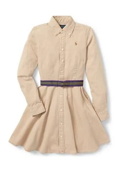 Ralph Lauren | Lauren Childrenswear Belted Cotton Chino Shirtdress,商家Belk,价格¥374