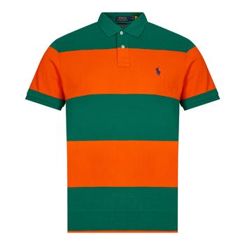 推荐Polo Ralph Lauren Block Stripe Polo Shirt - Orange / Green商品