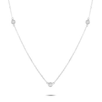 商品14K White Gold 0.20 ct Diamond Necklace图片