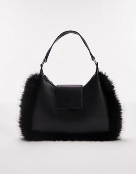 topshop包女包, Topshop | Topshop shantae fur bag in black商品图片 