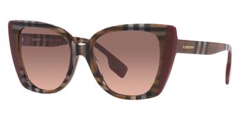 Burberry | Meryl Pink Gradient Dark Brown Cat Eye Ladies Sunglasses BE4393 405413 54商品图片,3.4折, 满$300减$10, 满减