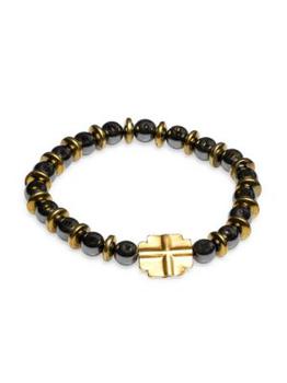 商品Jean Claude | 24K Gold Vermeil & Hematite Southern Cross Beaded Bracelet,商家Saks OFF 5TH,价格¥721图片