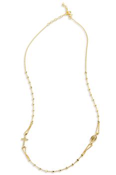 Savvy Cie Jewels | Italian 18K Gold Plated Cross And Saint Necklace商品图片,2.7折×额外8折, 额外八折