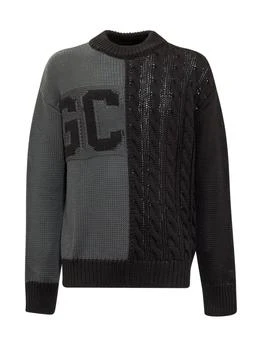 GCDS | GCDS Logo Intarsia Cable Knit Sweater 4.7折