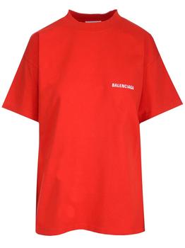 巴黎世家衬衫价格, Balenciaga | Balenciaga Women's  Red Cotton T Shirt商品图片 8.5折