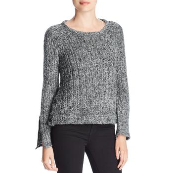 推荐Three Dots Women's Marled Split Sleeve Button Trim Pullover Sweater商品