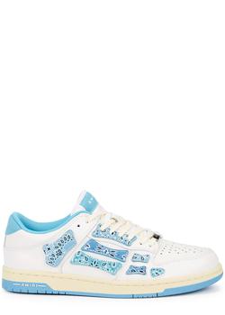 AMIRI | Skel bandana-print leather low-top sneakers商品图片,