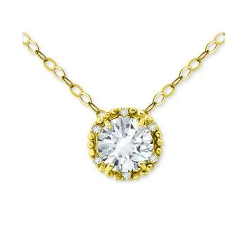 Giani Bernini | Cubic Zirconia Halo Pendant Necklace in 18k Gold-Plated Sterling Silver, 16" + 2" extender, Created for Macy's 3.9折×额外8折, 独家减免邮费, 额外八折