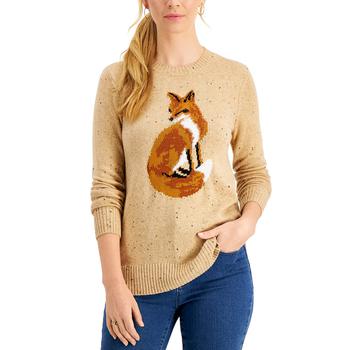 Charter Club | Fox-Print Sweater, Created for Macy's商品图片,4.2折