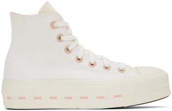Converse | White Chuck Taylor All Star Platform Hi Sneakers商品图片,额外8.5折, 独家减免邮费, 额外八五折