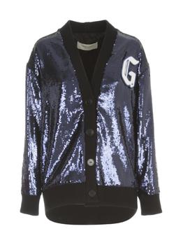 Golden Goose | Golden Goose Deluxe Brand Logo Embroidered Sequin Cardigan - IT40 / Blue商品图片,6折