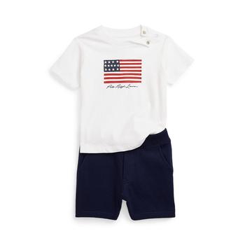 Ralph Lauren | Baby Boys Flag T Shirt and Shorts, 2 Piece Set商品图片,5折