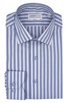 Lorenzo Uomo, Lorenzo Uomo | Trim Fit Wide Stripe Stretch Cotton Dress Shirt商品图片 3.9折