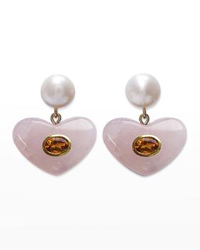 商品Enamored Earrings in Pink Jade图片