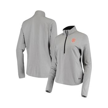 Under Armour | Women's Gray San Francisco Giants Tri-Blend Half-Zip Jacket商品图片,