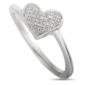 商品LB Exclusive | 14K White Gold 0.09 ct Diamond Heart Ring,商家Jomashop,价格¥2099图片