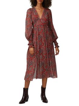 Golders Paisley Midi Peasant Dress