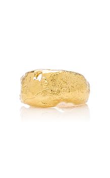 商品Pamela Card - Women's The Hidden Grotto 24K Gold-Plated Ring - Gold - Moda Operandi - Gifts For Her图片