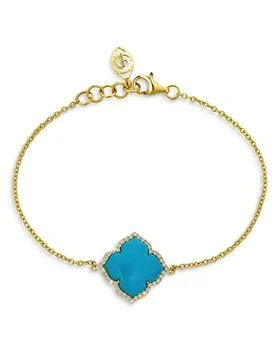 Piranesi | 18K Yellow Gold Capri Fiore Bracelet with Turquoise and Diamonds,商家Bloomingdale's,价格¥18450