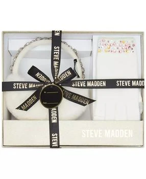 Steve Madden | Women's 2-Pc. Bedazzled Gems Earmuffs & Gloves Boxed Gift Set,商家Macy's,价格¥187
