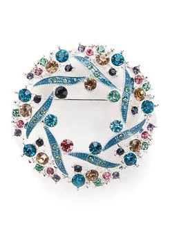 Napier | Silver Tone 'Tis The Season Wreath Pin,商家Belk,价格¥107