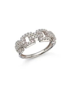 Bloomingdale's | Diamond Pave Square Link Statement Ring in 14K White Gold, 0.5 tcw,商家Bloomingdale's,价格¥13904